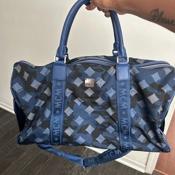 MCM Blue Camouflage Men's Bag Folklady only - Picture 3 of 10